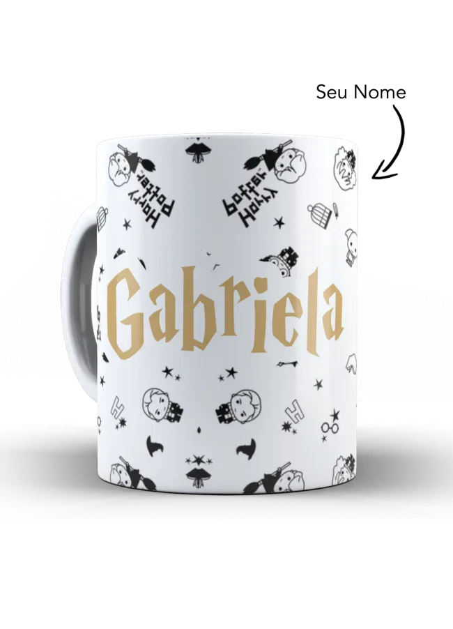 Caneca Harry Potter com Nome Personalizado