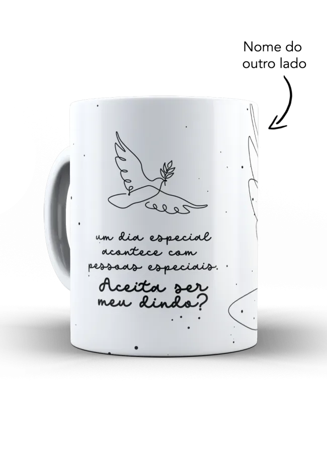 Caneca Aceita ser Minha Dindo?