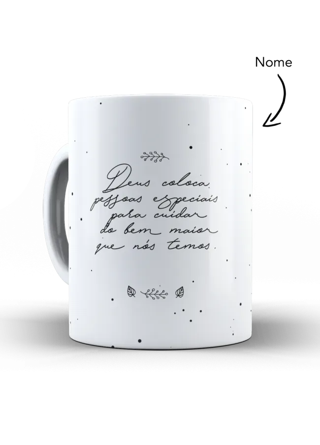 Caneca Deus coloca pessoas especiais