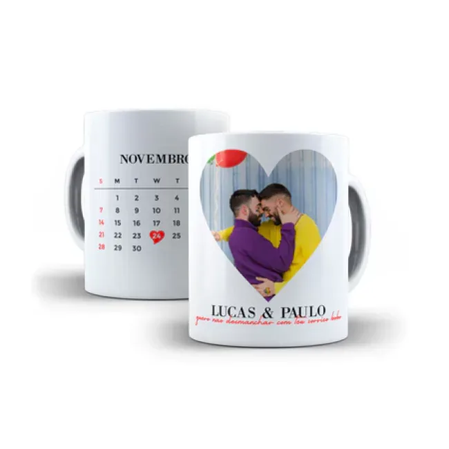 Caneca Dia dos Namorados Personalize com sua Foto e Frase