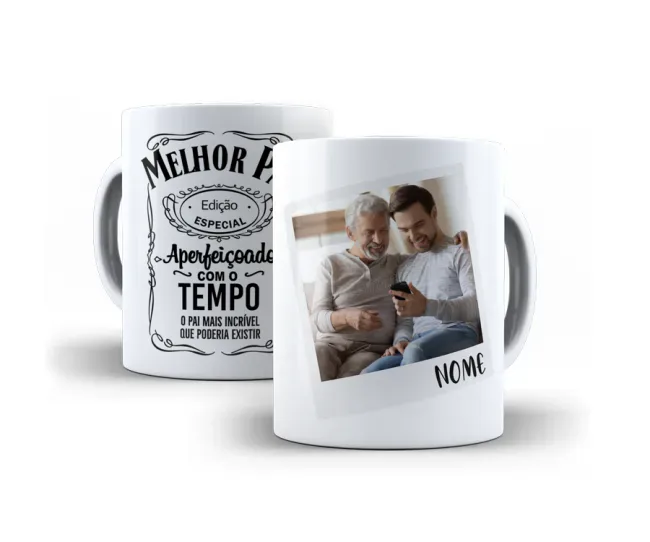 Caneca super Pai com foto (personalize com sua foto)