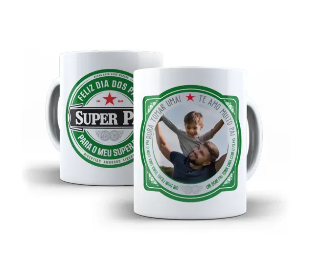 Caneca dia dos Pais você é nosso super herói